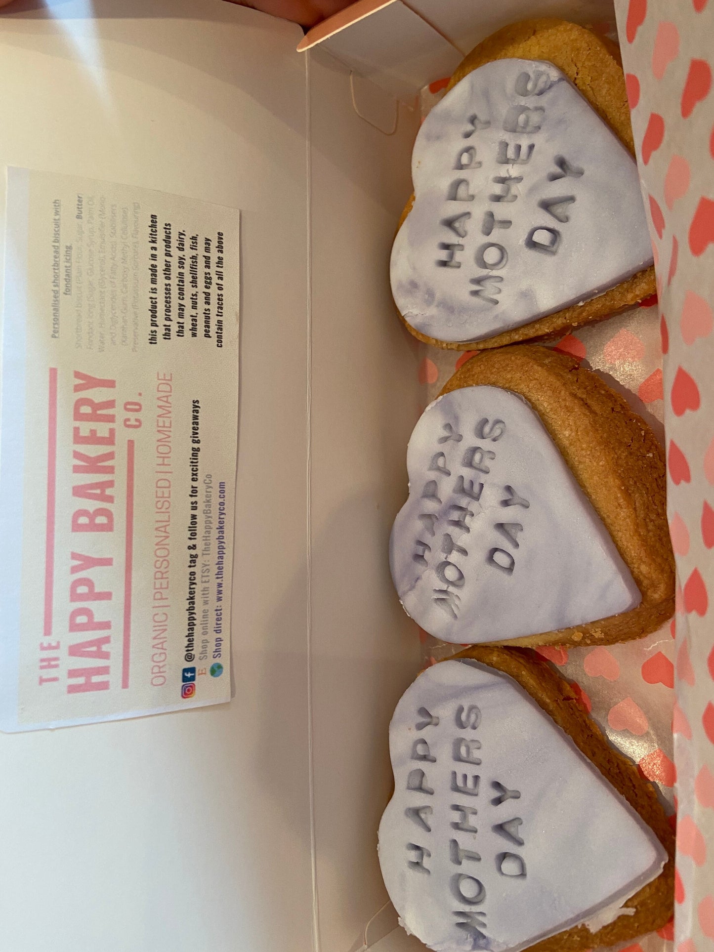 Personalised Shortbread Biscuit Cookies | Gift Postal Treats | THE HAPPY BAKERY CO. | Fondant Message