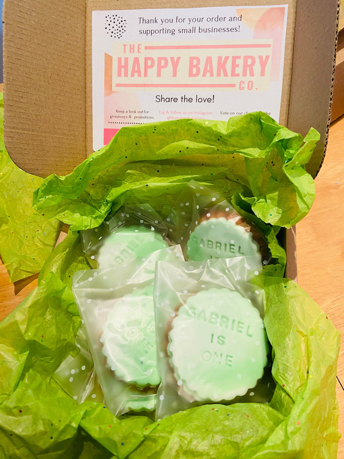 Personalised Shortbread Biscuit Cookies | Gift Postal Treats | THE HAPPY BAKERY CO. | Fondant Message