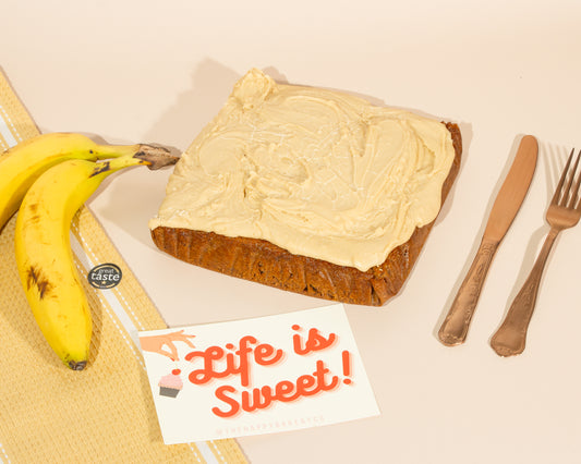 GREAT TASTE 2024 Homemade Luxury Banana Bread | Traybake Cake | With or without nuts & butterscotch frosting | THE HAPPY BAKERY CO.