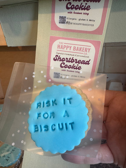 Personalised Shortbread Cookie Biscuits for Corporate Gifting – Edible company logo / custom stamped message | Employee perks & treats