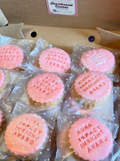 Personalised Shortbread Cookie Biscuits for Corporate Gifting – Edible company logo / custom stamped message | Employee perks & treats
