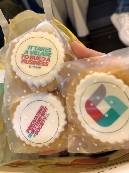 Personalised Shortbread Cookie Biscuits for Corporate Gifting – Edible company logo / custom stamped message | Employee perks & treats