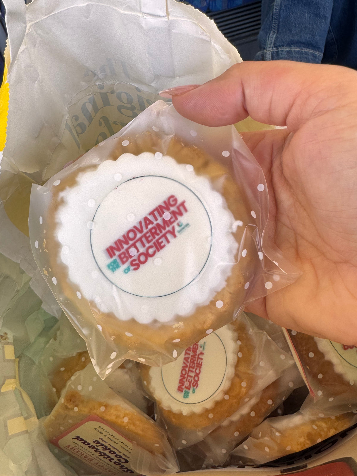 Personalised Shortbread Cookie Biscuits for Corporate Gifting – Edible company logo / custom stamped message | Employee perks & treats