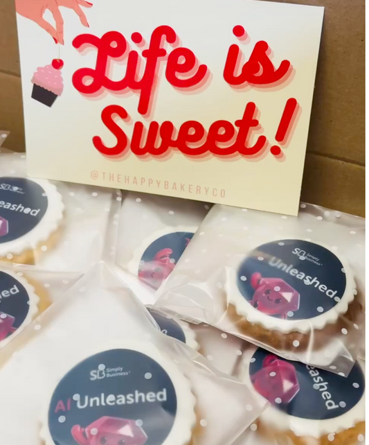 Personalised Shortbread Cookie Biscuits for Corporate Gifting – Edible company logo / custom stamped message | Employee perks & treats