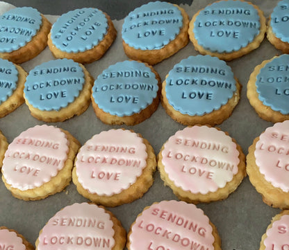 12 x Personalised Shortbread Cookie Biscuits | Gift Box homemade postal treats | THE HAPPY BAKERY CO.
